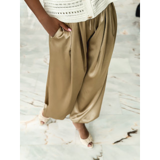 Pantalon satiné Nysa - Taupe