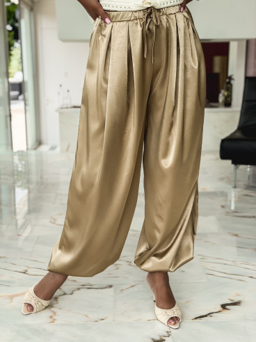 Pantalon satiné Nysa - Taupe