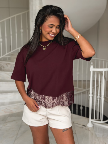 T-shirt Serya - Bordeaux