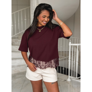 T-shirt Serya - Bordeaux