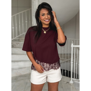 T-shirt Serya - Bordeaux