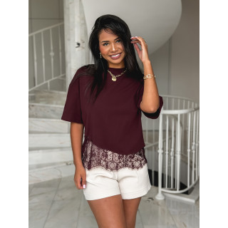T-shirt Serya - Bordeaux