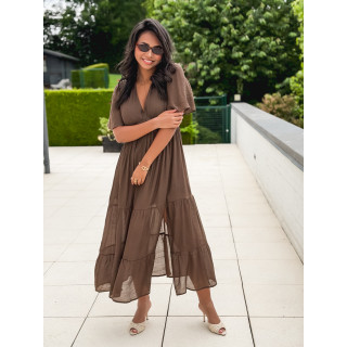 Robe longue Sadya - Chocolat