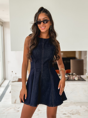 Robe en jeans Keren - Bleu marine