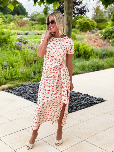 Robe longue Rosanna - Crème