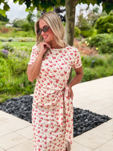 Robe longue Rosanna - Crème