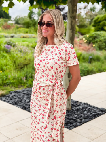 Robe longue Rosanna - Crème