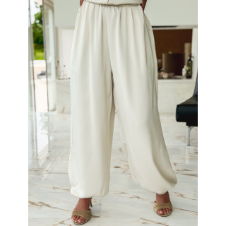 Pantalon satiné Sybille - Beige