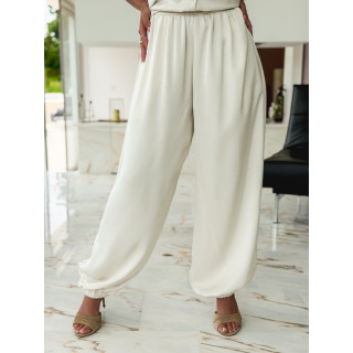 Pantalon satiné Sybille - Beige