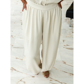 Pantalon satiné Sybille - Beige