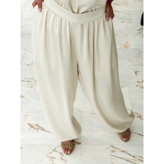 Pantalon satiné Sybille - Beige