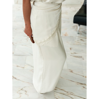 Pantalon satiné Sybille - Beige