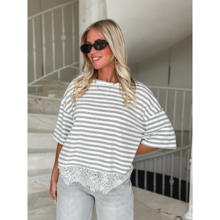 T-shirt ligné Line - Gris