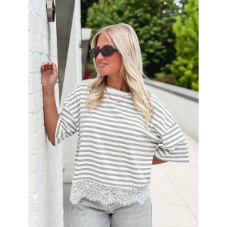 T-shirt ligné Line - Gris