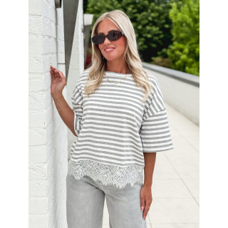 T-shirt ligné Line - Gris