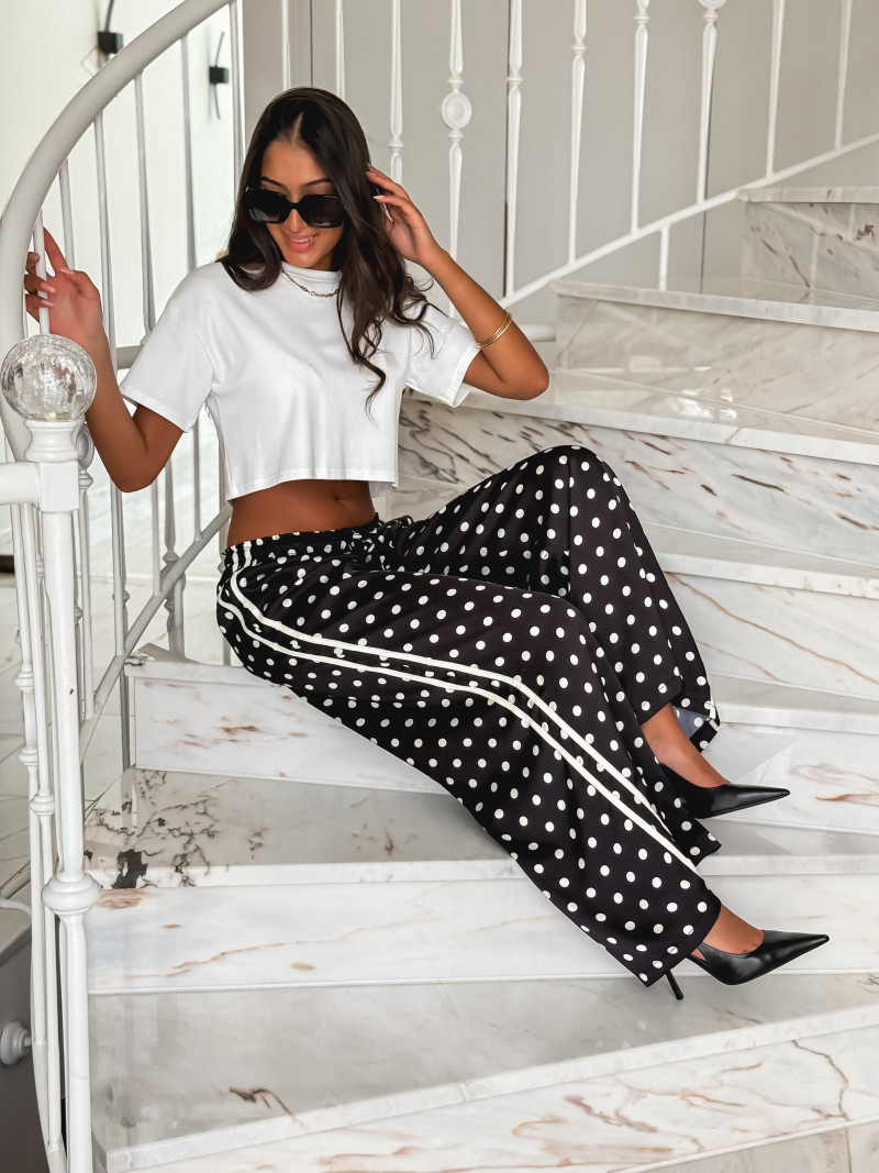 Pantalon à pois Médusa - Noir
