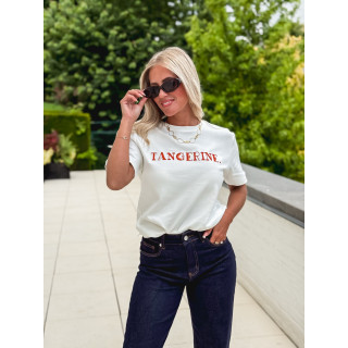 T-shirt "Tangerine" - Blanc/Orange