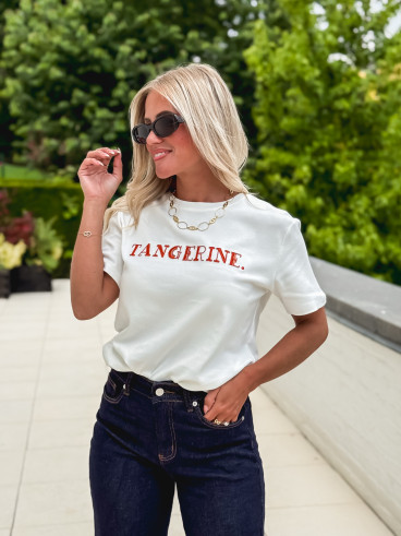 T-shirt "Tangerine" - Blanc/Orange