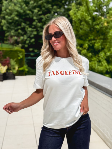 T-shirt "Tangerine" - Blanc/Orange