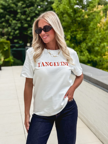 T-shirt "Tangerine" - Blanc/Orange