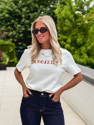 T-shirt "Tangerine" - Blanc/Orange
