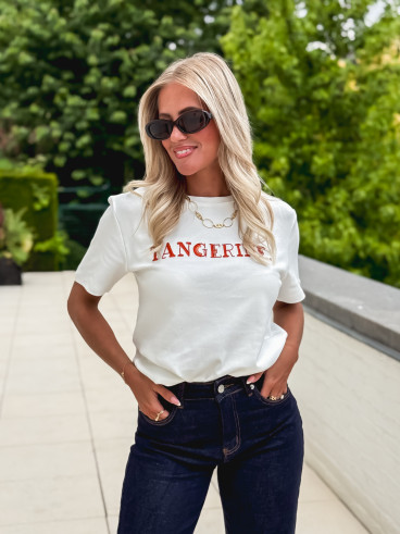 T-shirt "Tangerine" - Blanc/Orange