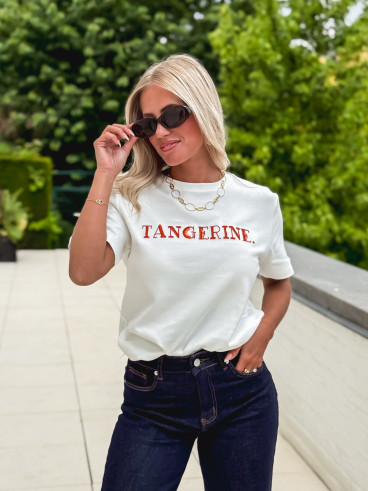 T-shirt "Tangerine" - Blanc/Orange