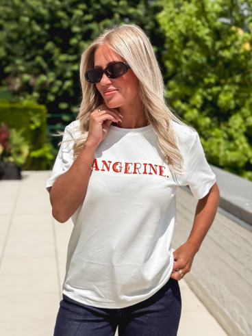 T-shirt "Tangerine" - Blanc/Orange
