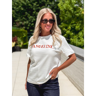 T-shirt "Tangerine" - Blanc/Orange