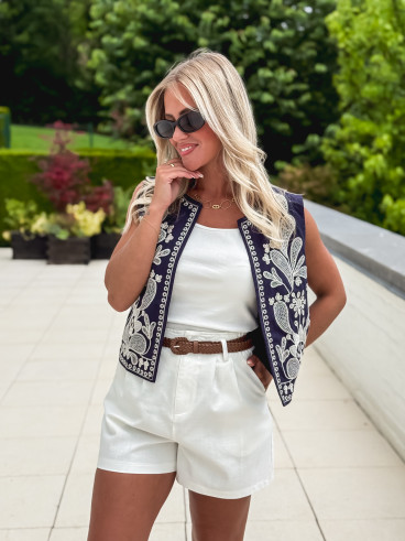 Gilet sans manches Romane - Bleu marine Gilet sans manches Romane - Bleu marine