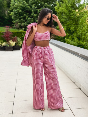 Brassière Vichy Sahna - Rouge