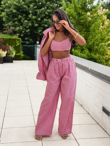 Brassière Vichy Sahna - Rouge