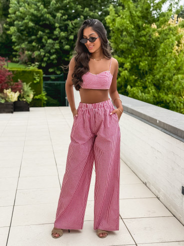 Brassière Vichy Sahna - Rouge