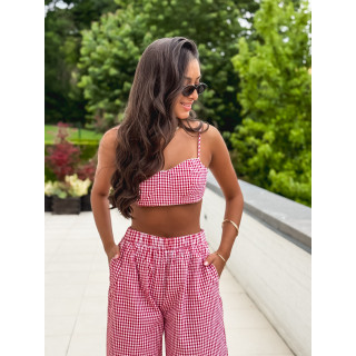 Brassière Vichy Sahna - Rouge