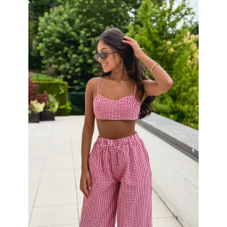 Brassière Vichy Sahna - Rouge