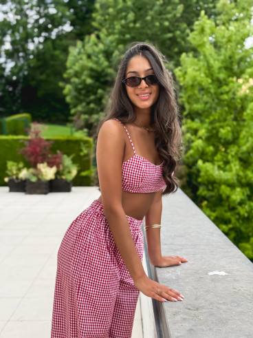 Brassière Vichy Sahna - Rouge