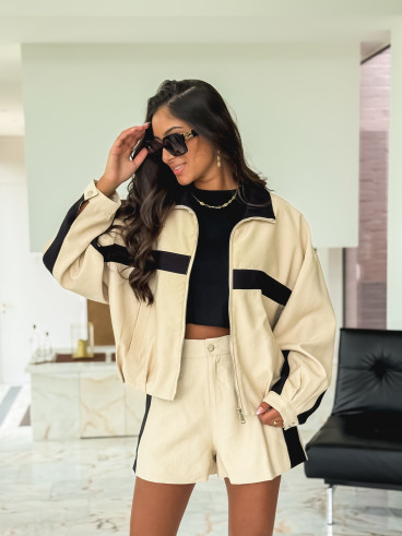 Veste Galla - Beige/Noir Veste Galla - Beige/Noir