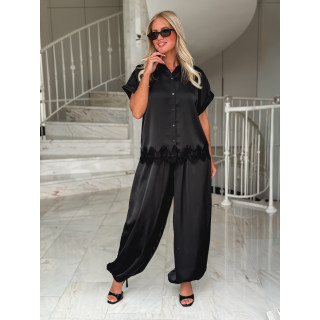 Chemise manches courtes Sybille - Noir