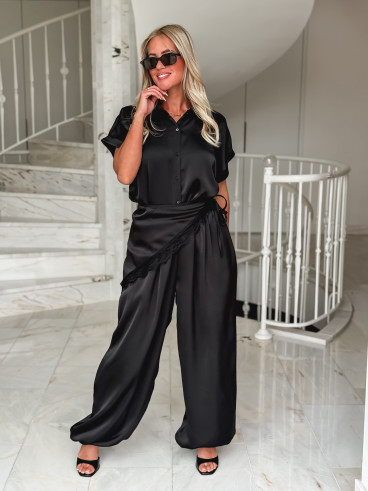 Chemise manches courtes Sybille - Noir Chemise manches courtes Sybille - Noir