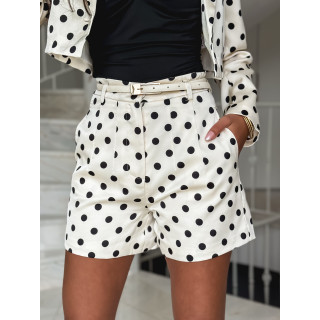 Short à pois Candie - Crème