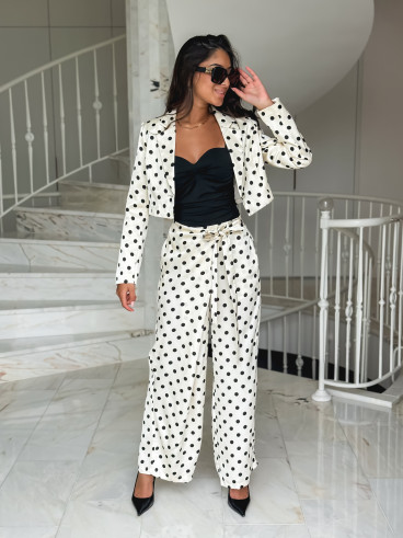 Blazer à pois Candie - Crème