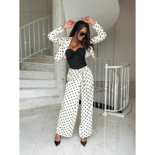 Blazer à pois Candie - Crème