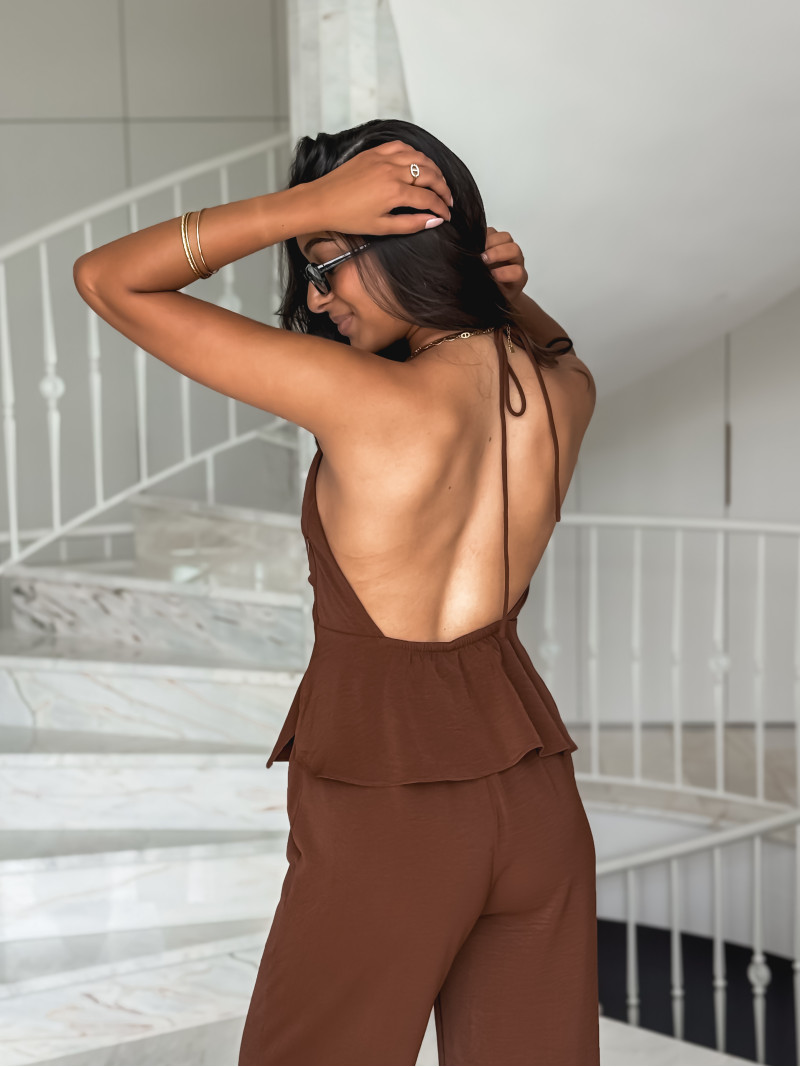 Combinaison pantalon Jalyne - Chocolat