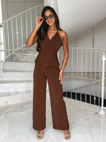 Combinaison pantalon Jalyne - Chocolat