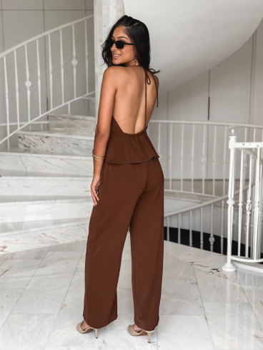 Combinaison pantalon Jalyne - Chocolat
