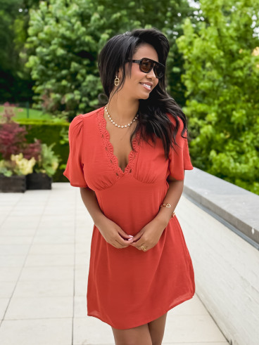 Robe courte Appolla - Terracotta