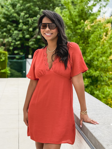 Robe courte Appolla - Terracotta