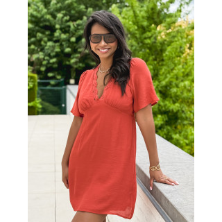 Robe courte Appolla - Terracotta