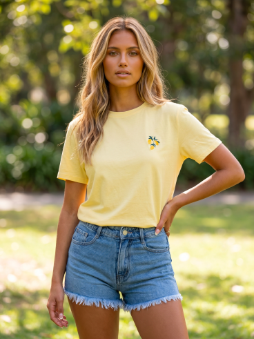 T-shirt Yuzu - Jaune
