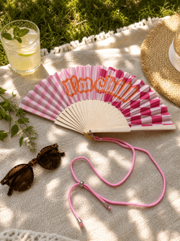 Eventail "I'm chill" - Rose/Orange
